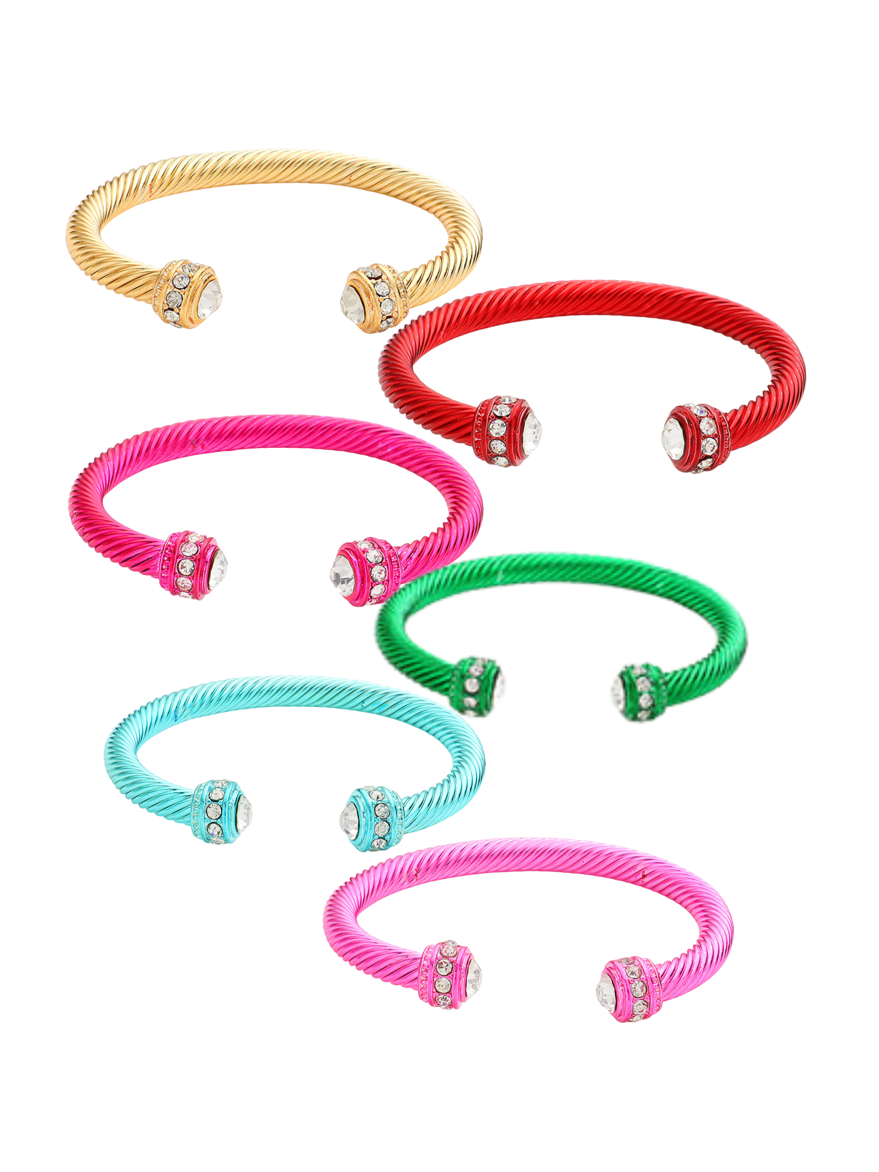Colored Bling Cuffs