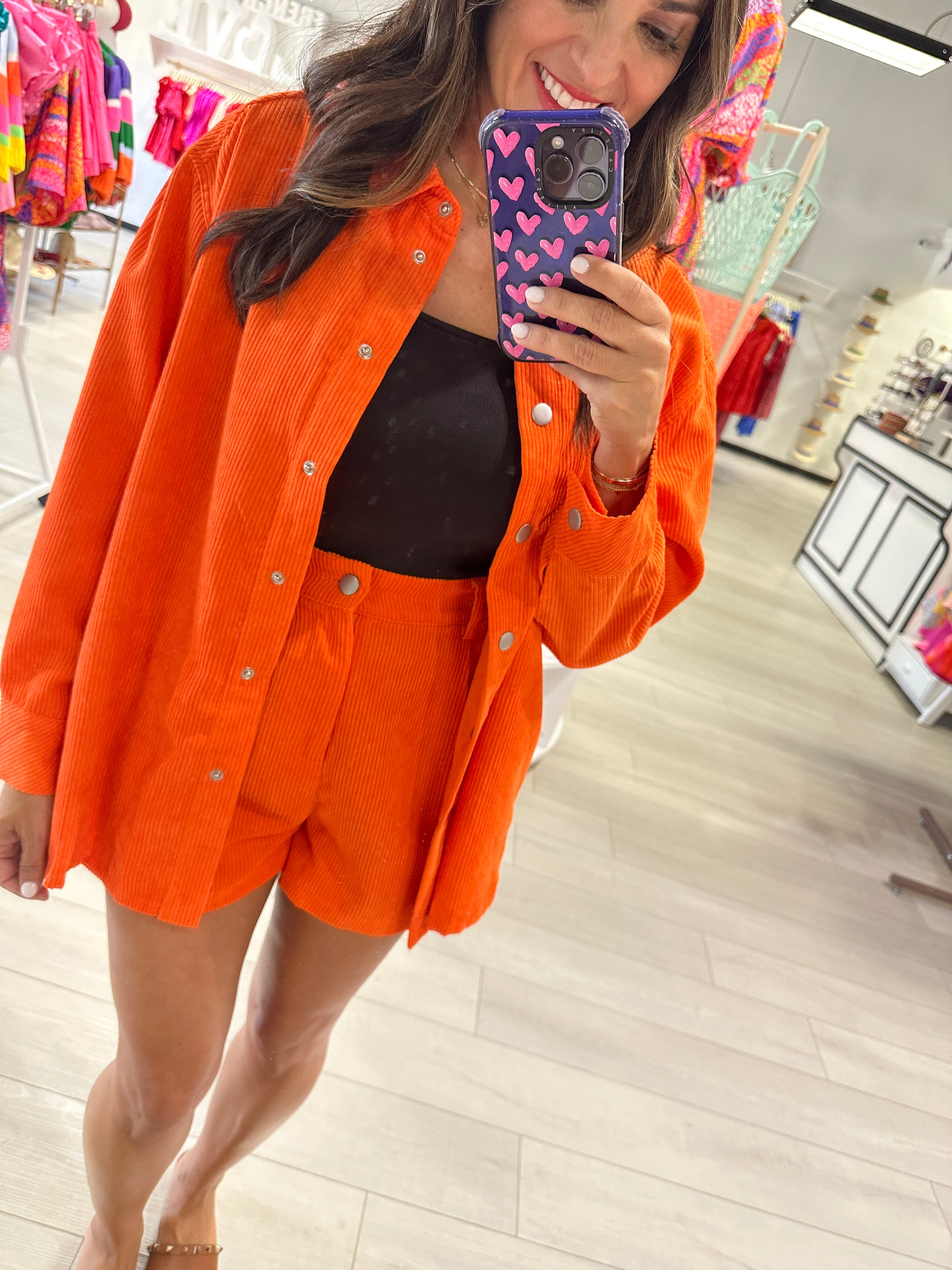 Uptown Girl Shacket Orange