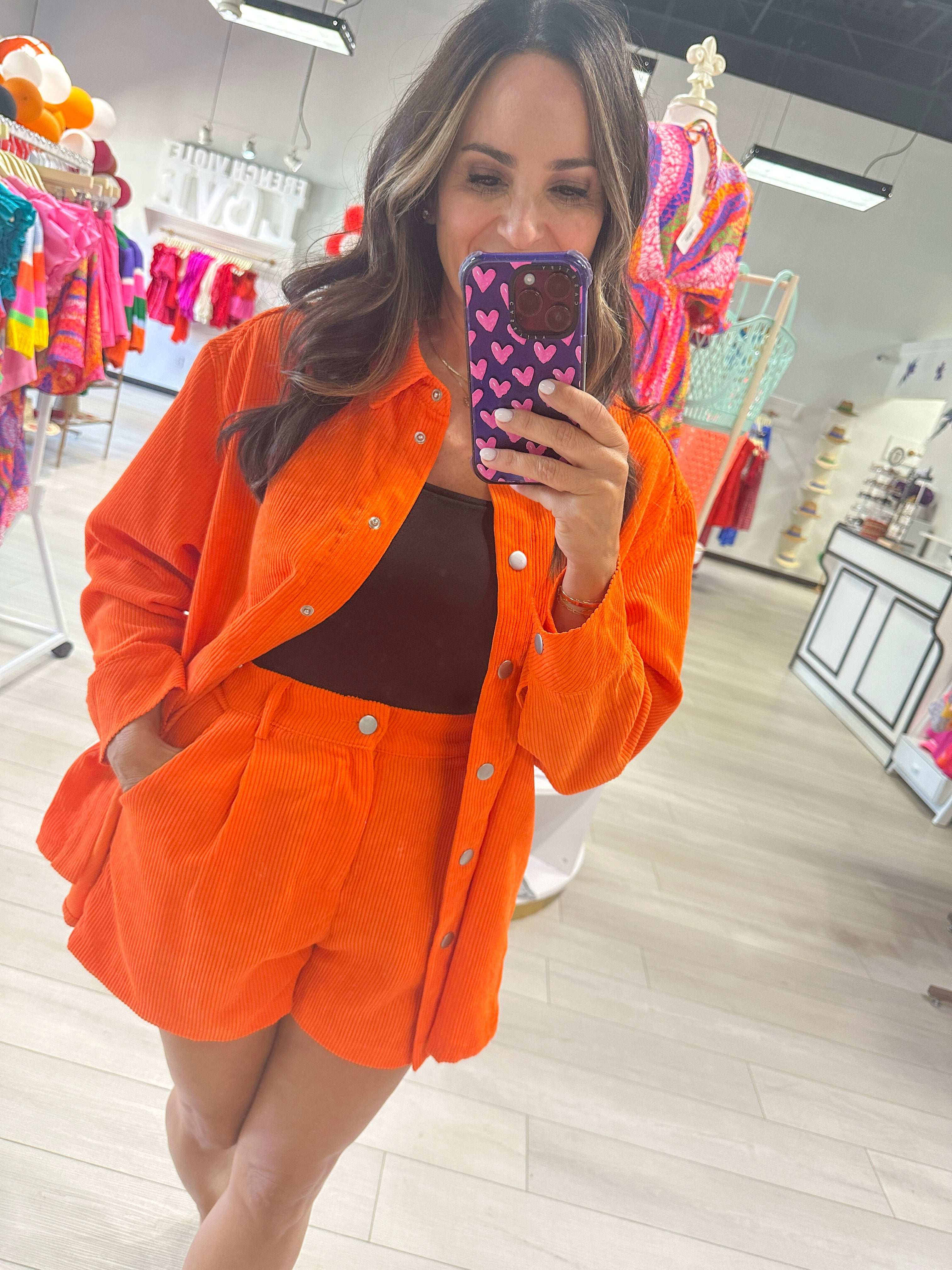 Uptown Girl Shorts Orange