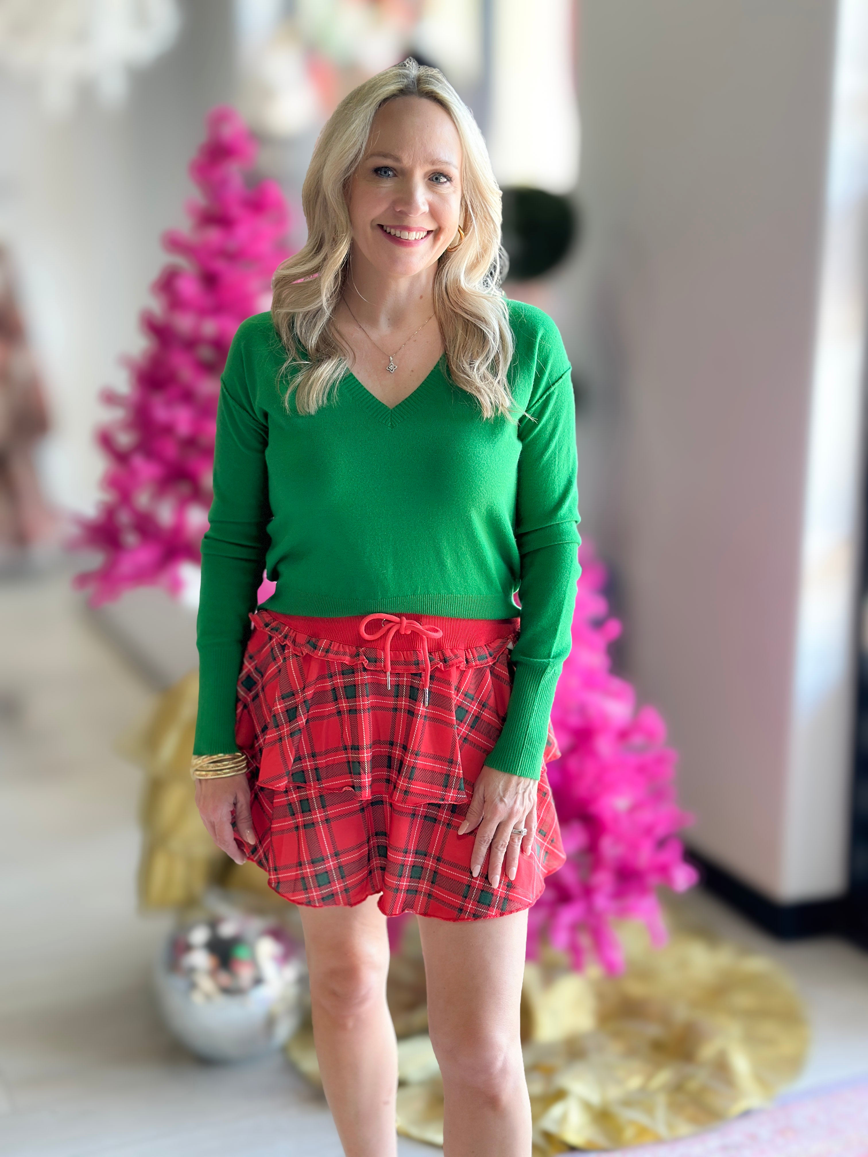 Firelight Lane Plaid Skort