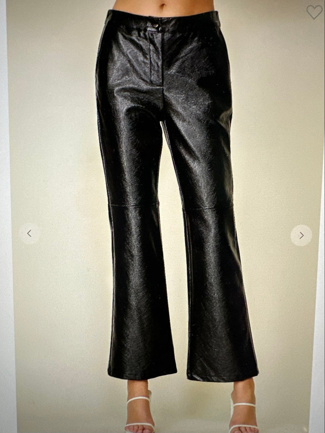 Flare Leather Trousers