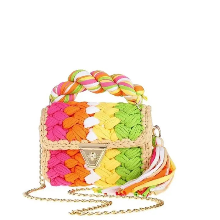 Montego Woven Bag Rainbow