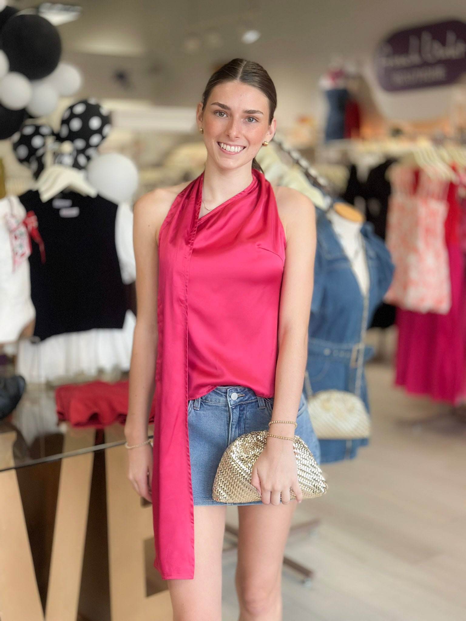 Sweet Surprise Scarf Top- Crimson or Maroon