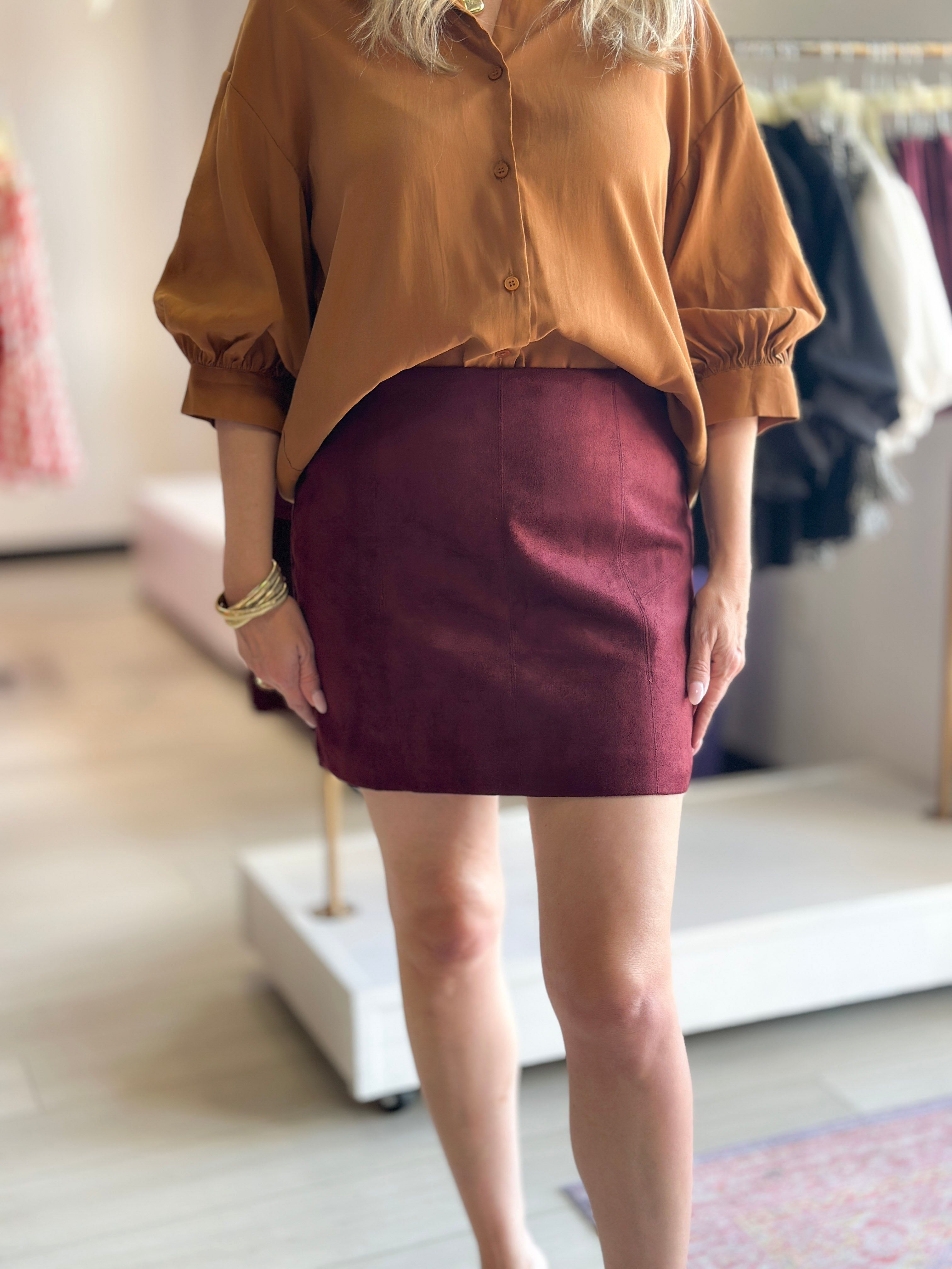 Sensational Suede Skirt- 3 Colors