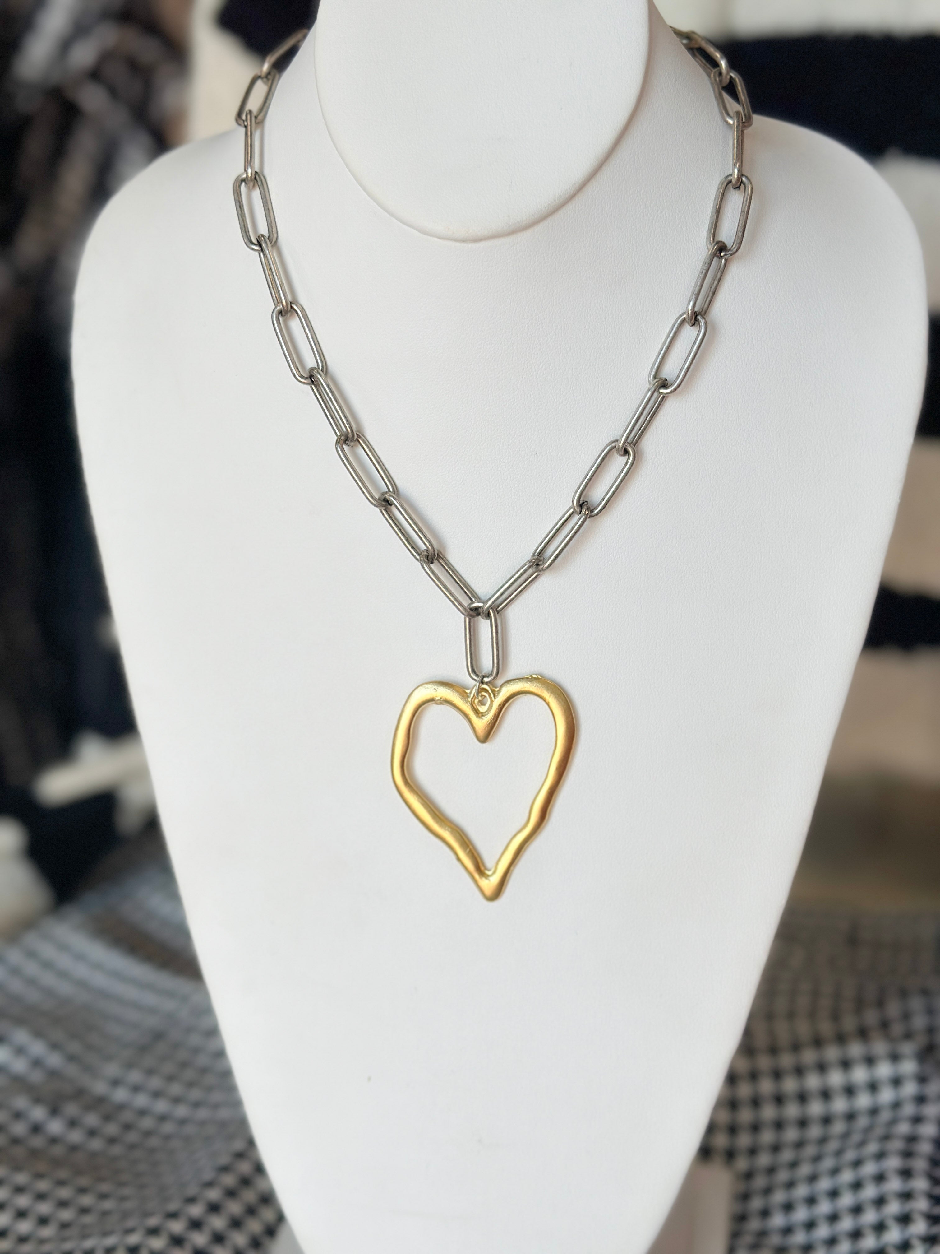 Paperclip Heart Necklace