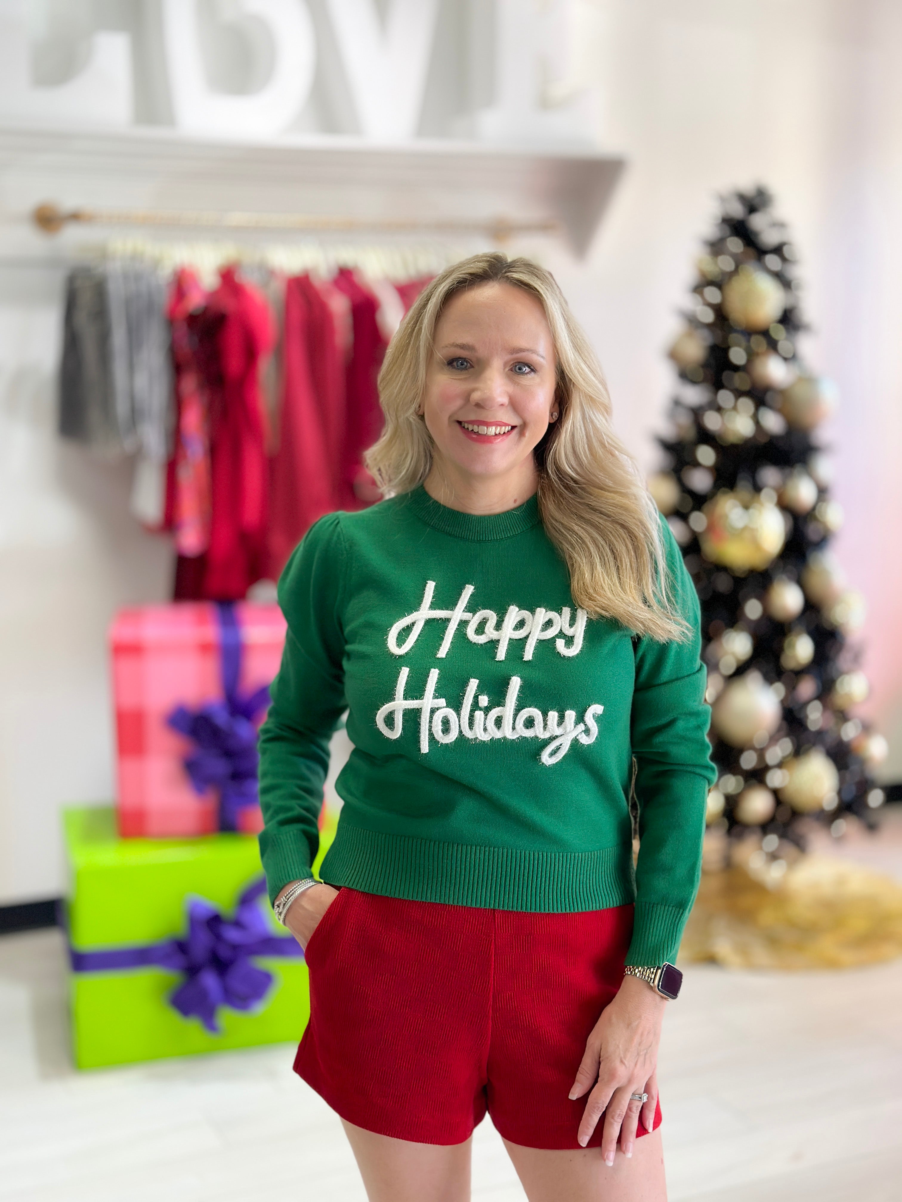 Happy Holidays Sweater- 2 colors