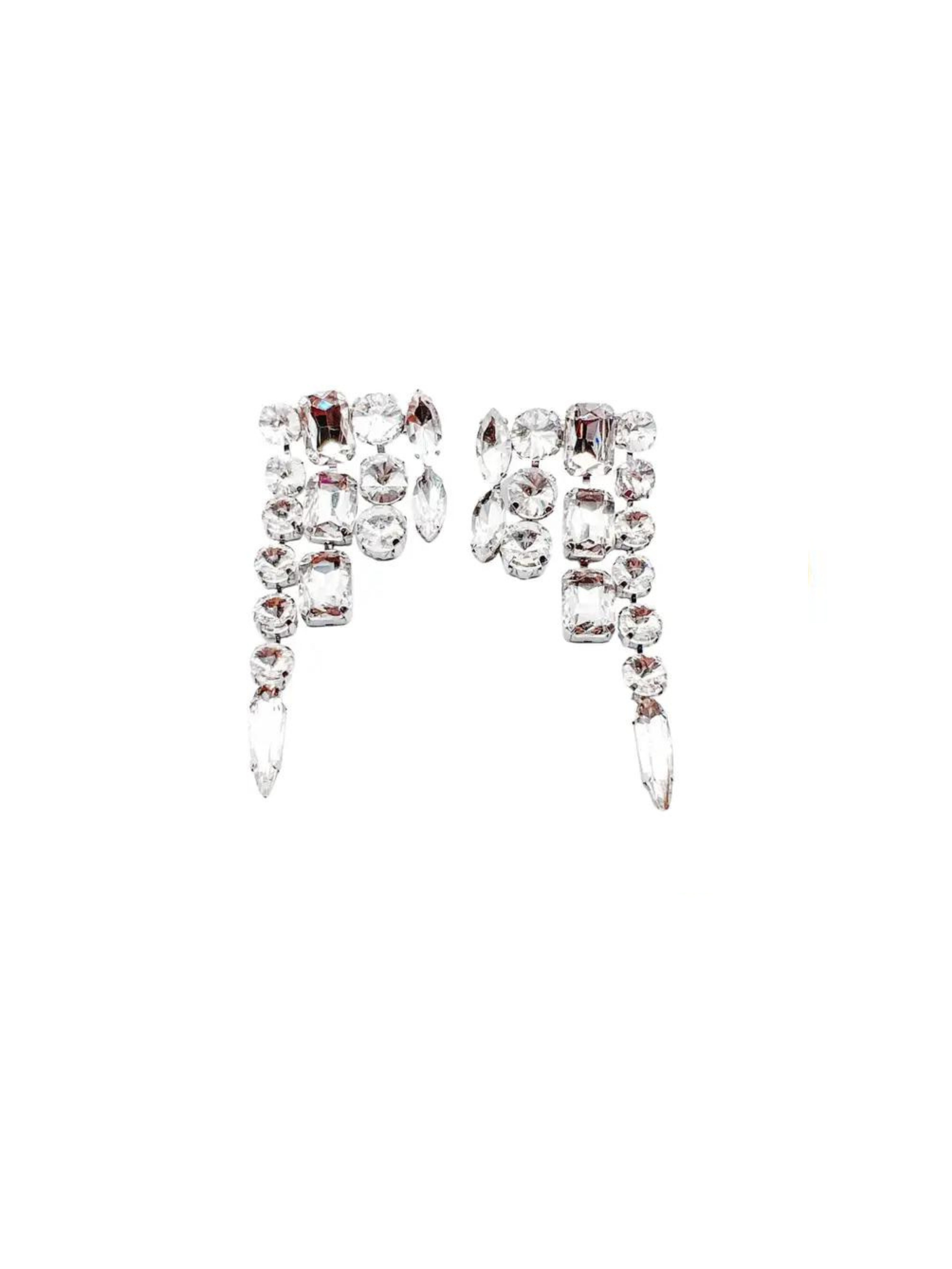 Silver Crystal Earrings