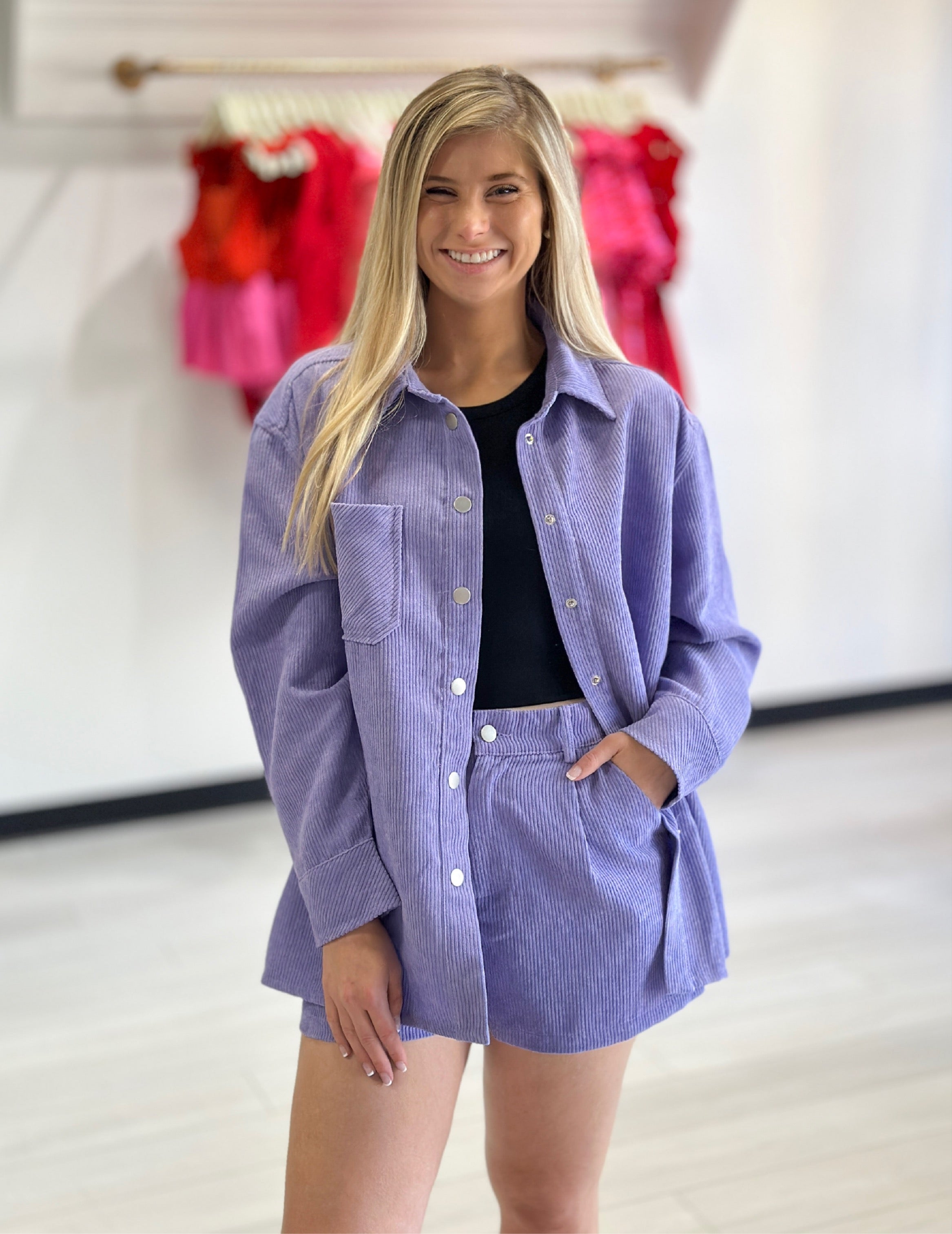 Uptown Girl Shorts Lavender