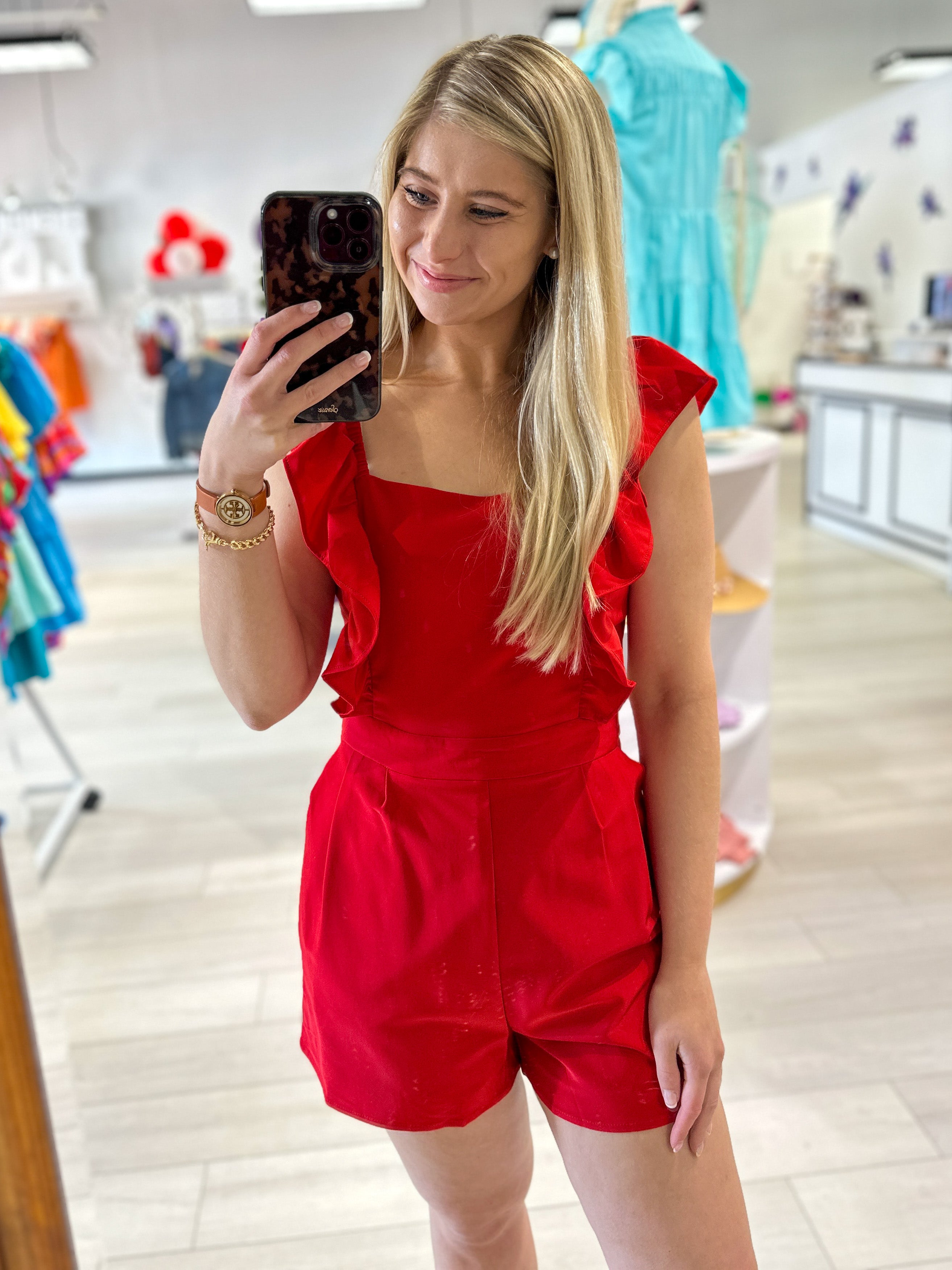 Game Ready Romper- Red