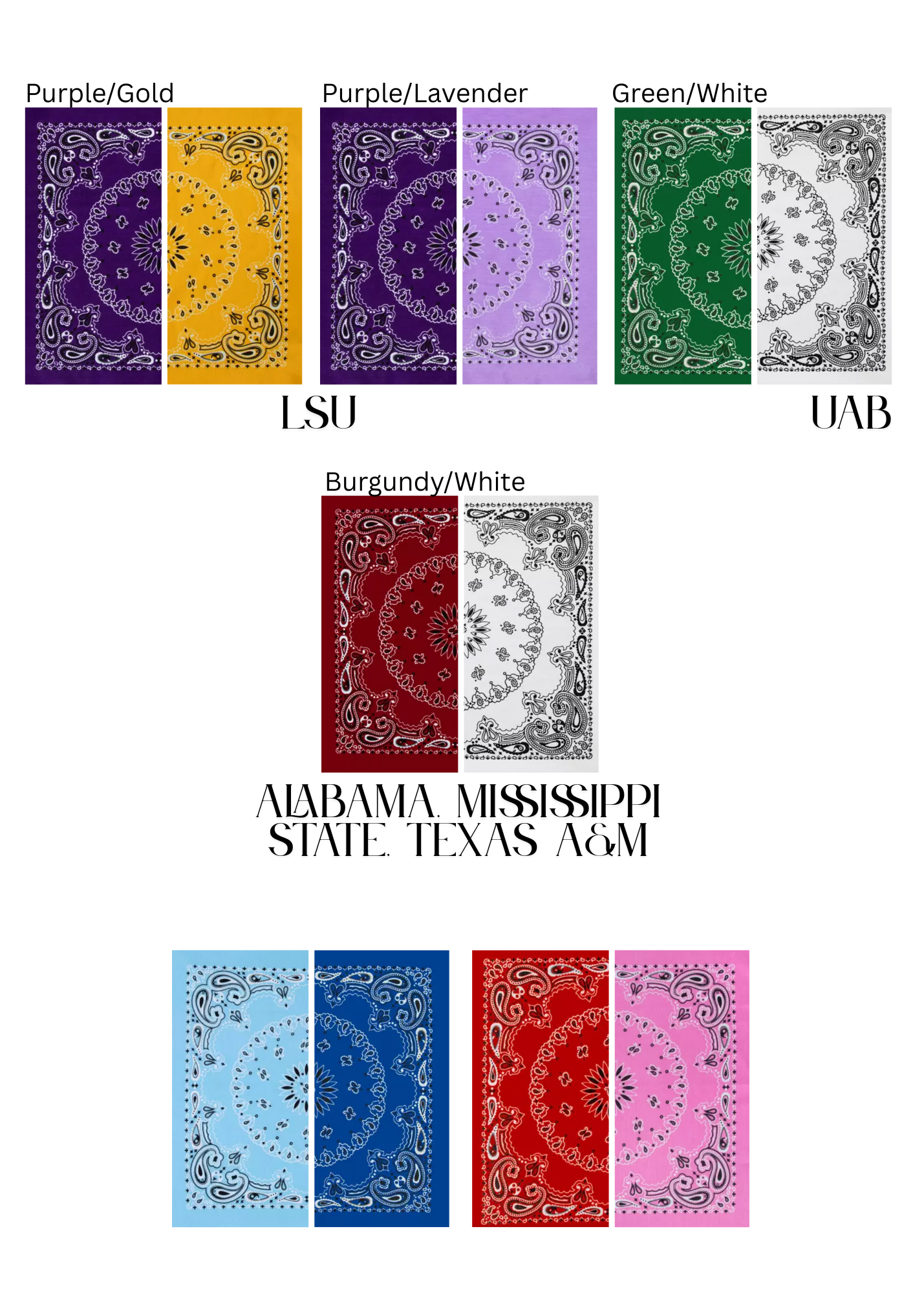 Game Day Colorblocked Bandana