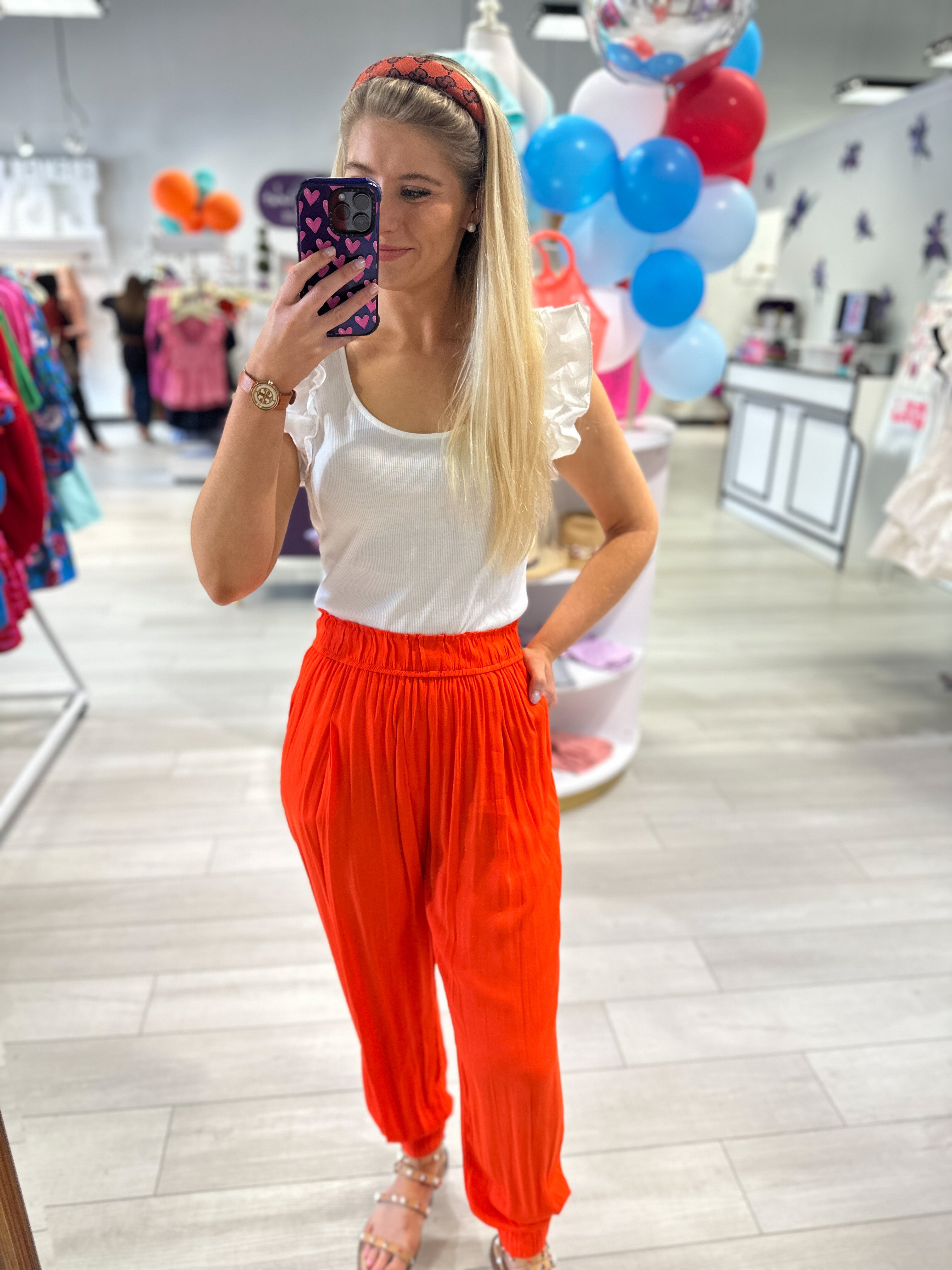 Miami Nights Orange Pants
