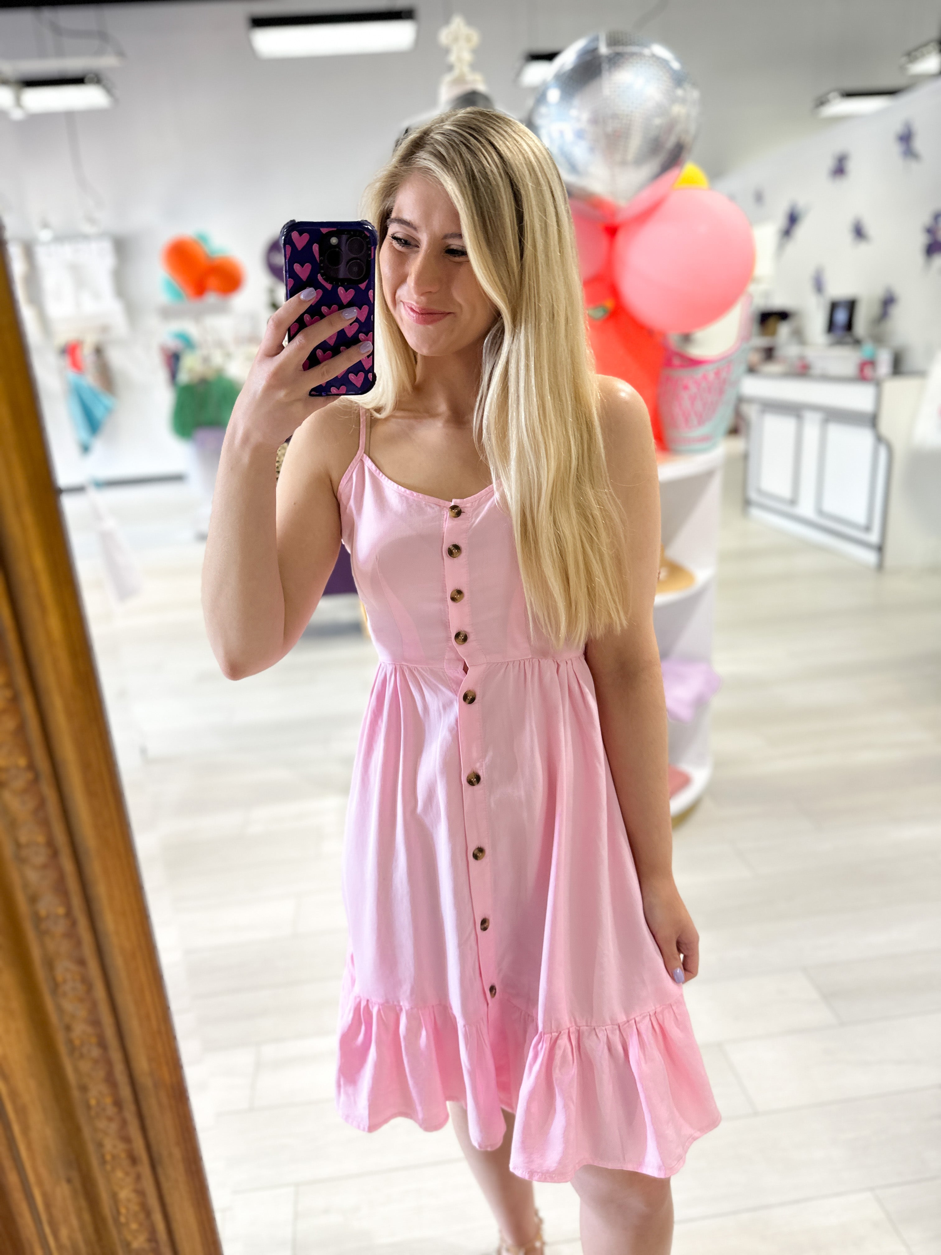 New Love Pink Midi Dress