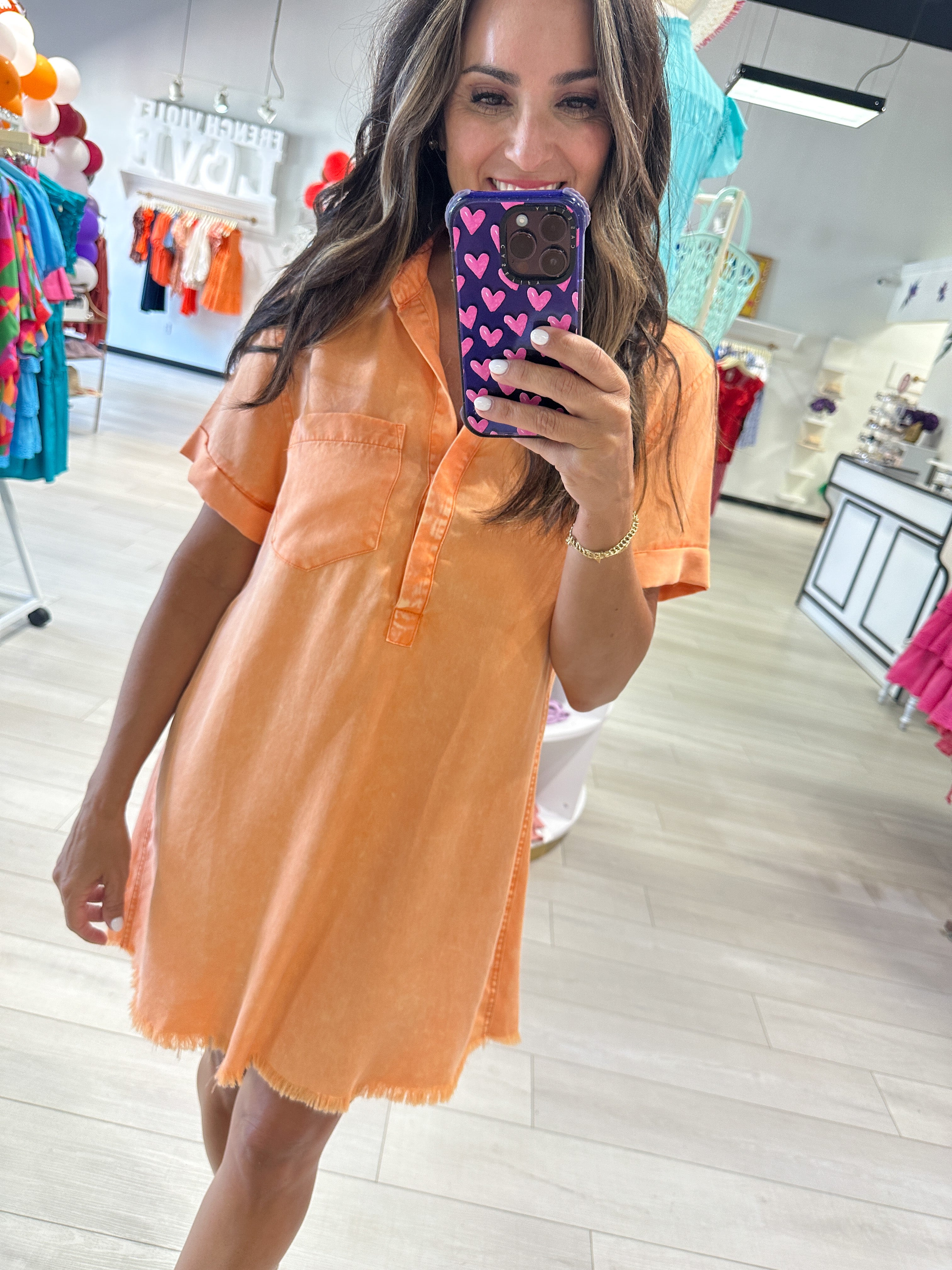 Signature Cuteness Tangerine Dress
