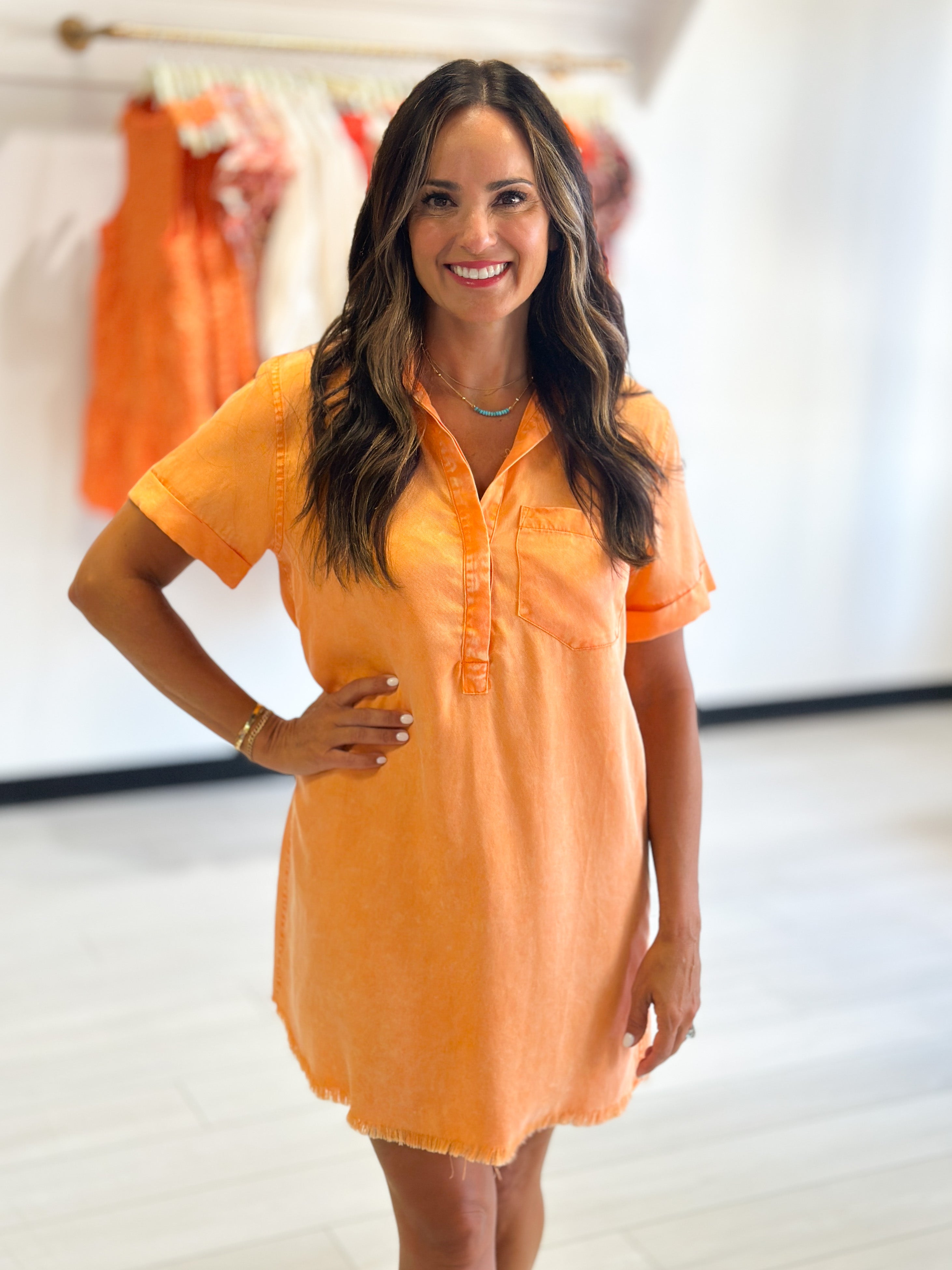 Signature Cuteness Tangerine Dress