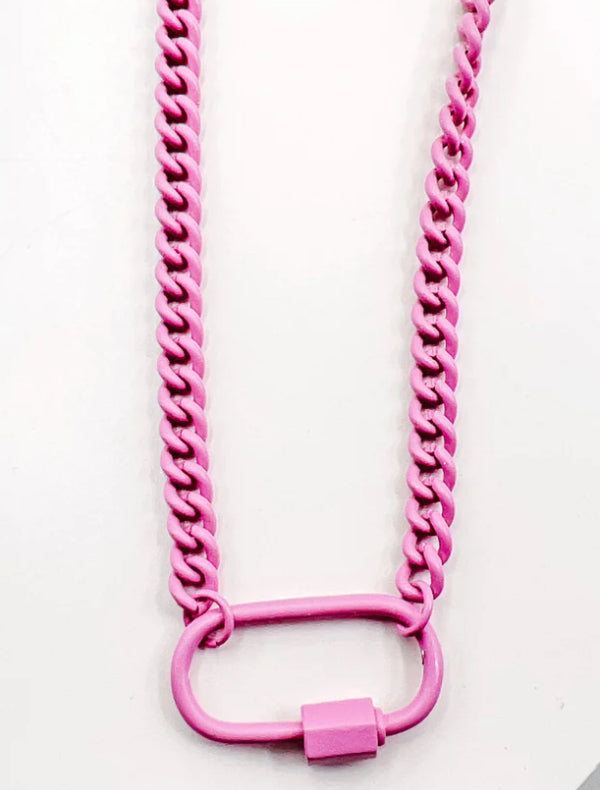 Enamel Clip Necklace