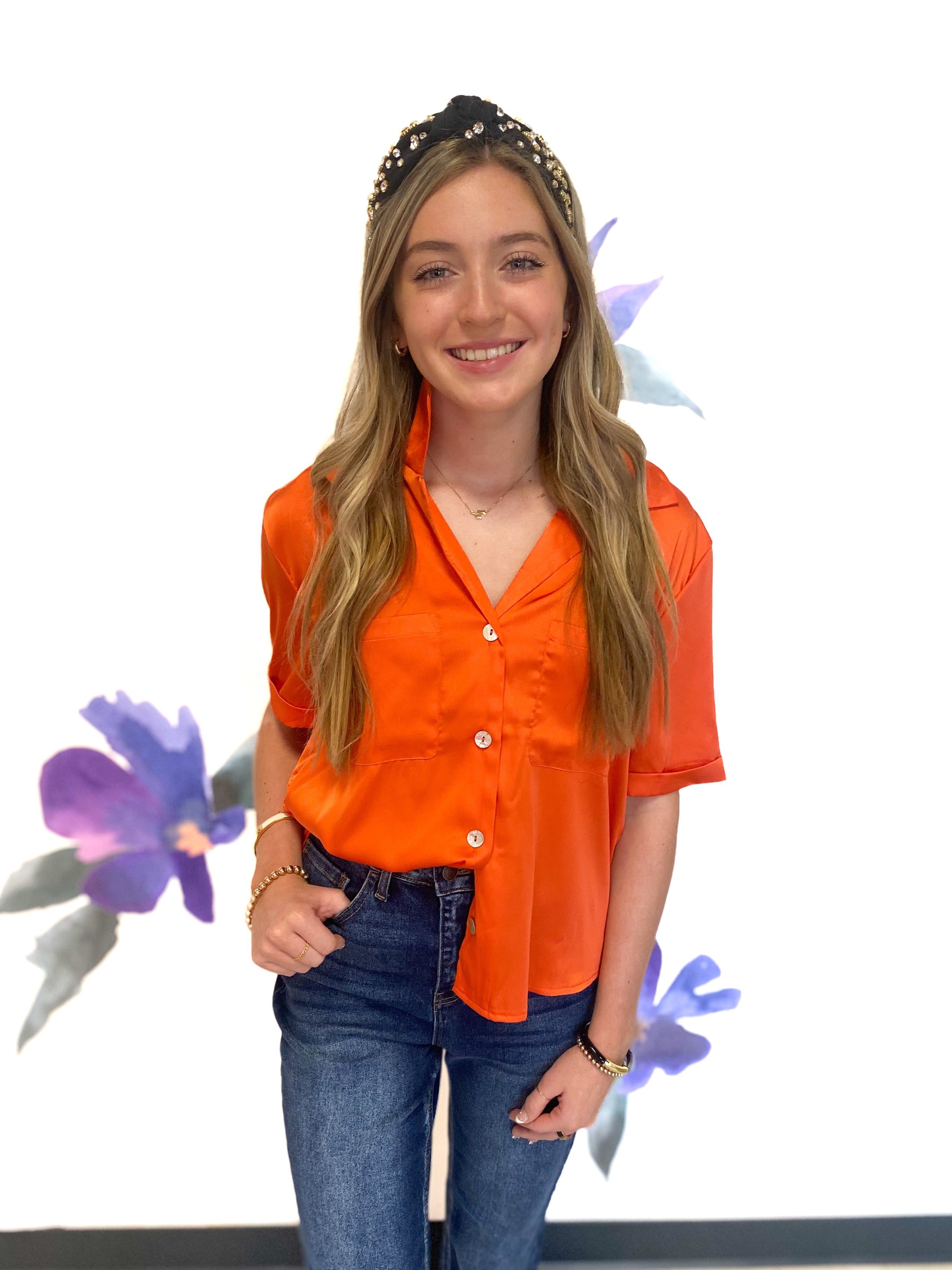 Olivia Orange Top