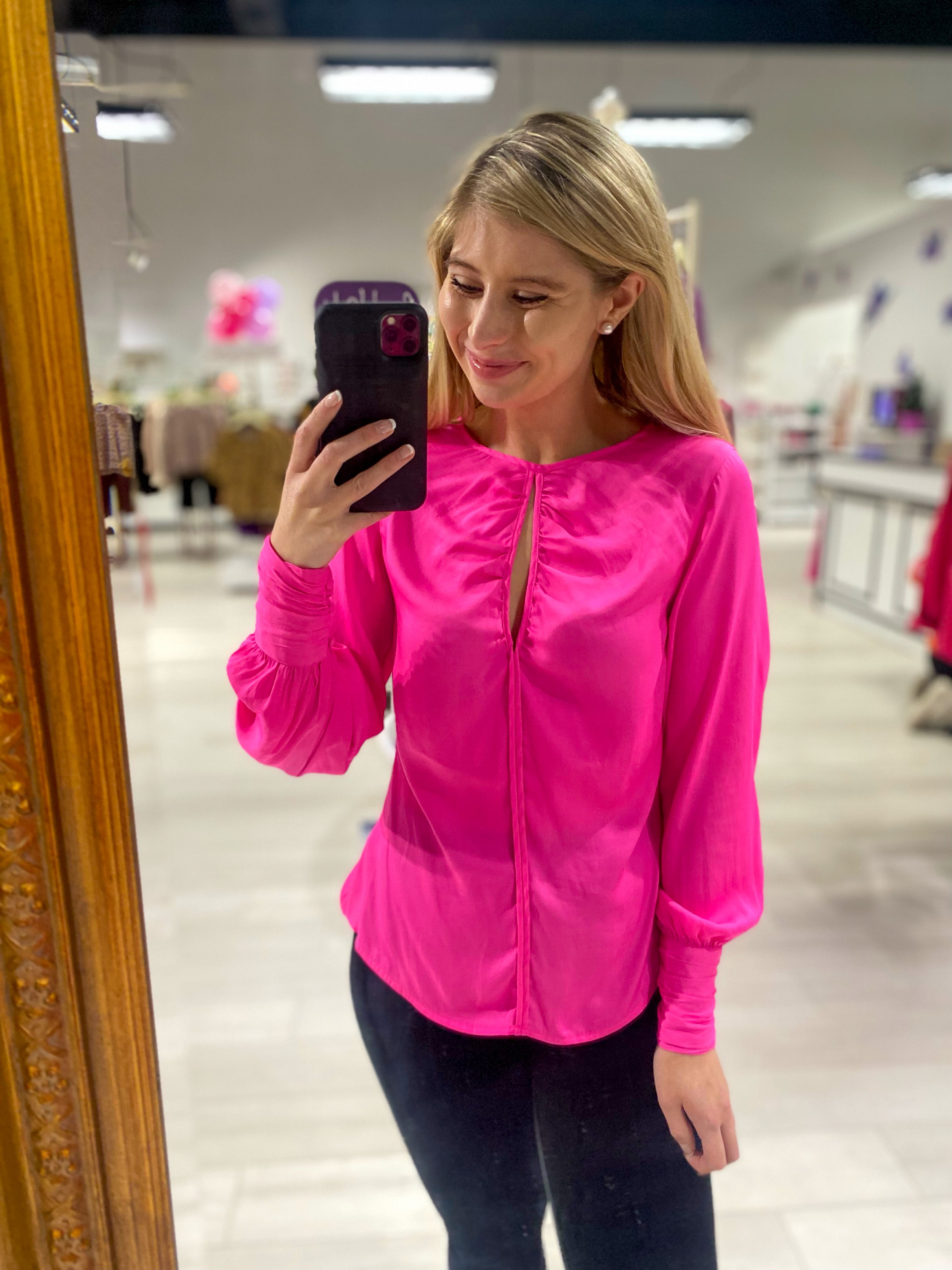 Tickled Pink Cutout Top