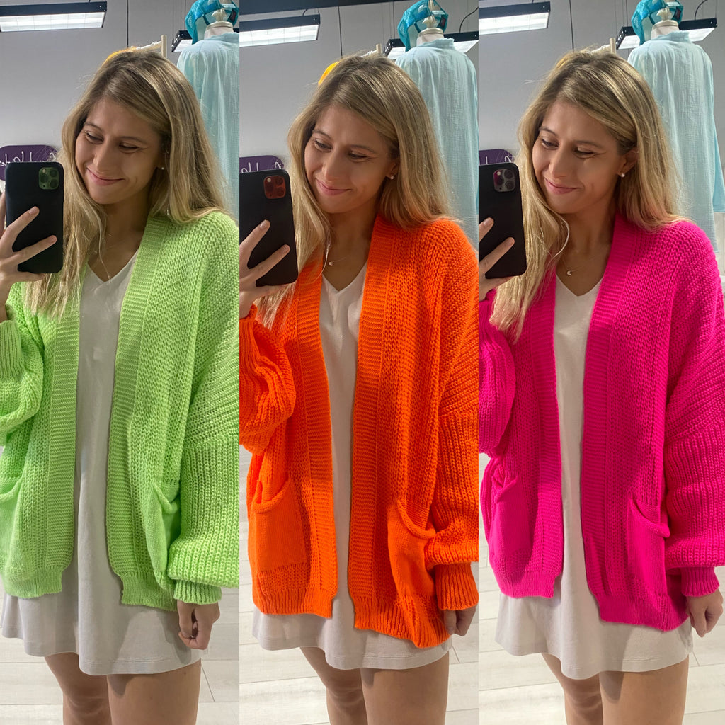 Neon Nights Cardigan — French Violet Boutique