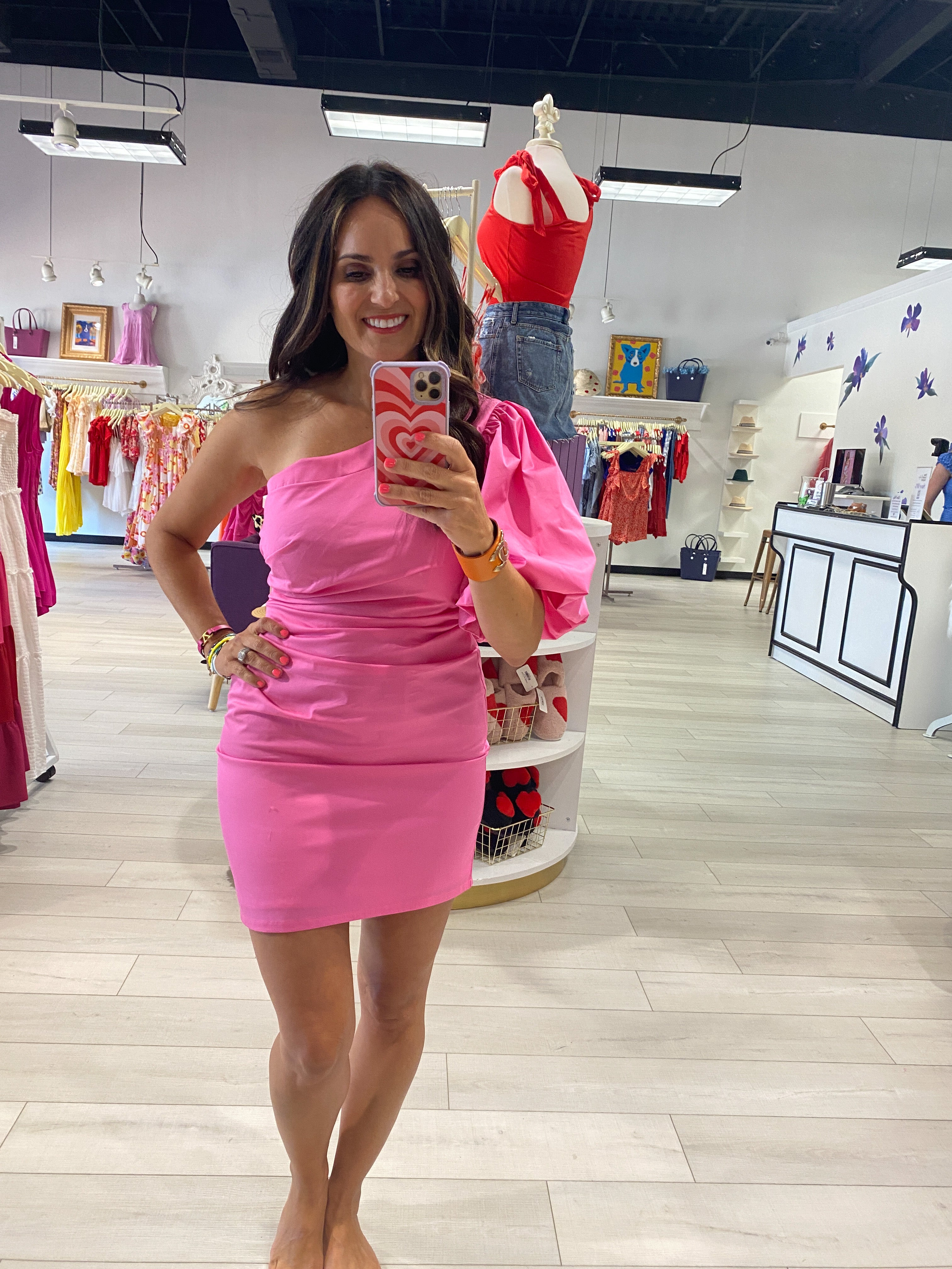 Poppin Pink Mini Dress
